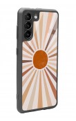 Samsung S21 Retro Güneş Tasarımlı Glossy Telefon Kılıfı