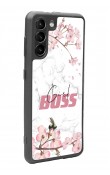 Samsung S21 Sakura Girl Boss Tasarımlı Glossy Telefon Kılıfı