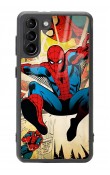 Samsung S21 Spider-man Örümcek Adam Tasarımlı Glossy Telefon Kılıfı
