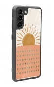 Samsung S21 Suluboya Güneş Tasarımlı Glossy Telefon Kılıfı