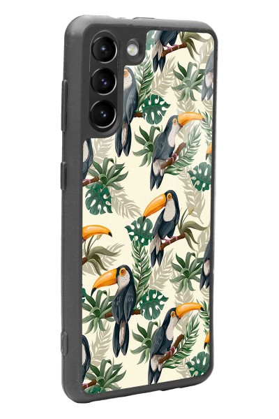 Samsung S21 Tukan Kuşu Tasarımlı Glossy Telefon Kılıfı