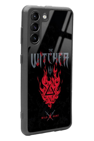 Samsung S21 Witcher 3 Fire Tasarımlı Glossy Telefon Kılıfı