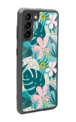 Samsung S21 Yaprak Sanatı Tasarımlı Glossy Telefon Kılıfı