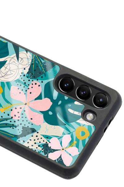 Samsung S21 Yaprak Sanatı Tasarımlı Glossy Telefon Kılıfı