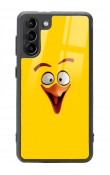 Samsung S21 Yellow Angry Birds Tasarımlı Glossy Telefon Kılıfı