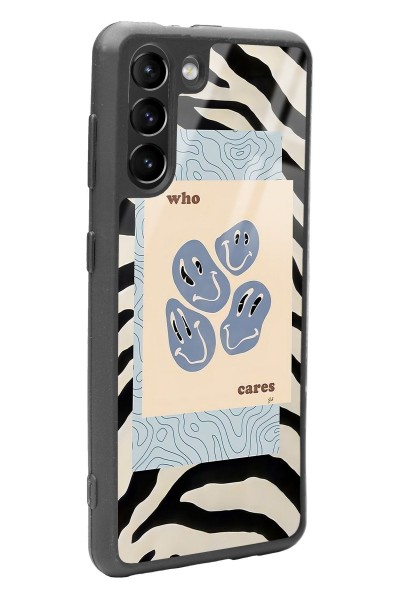 Samsung S21 Zebra Emoji Tasarımlı Glossy Telefon Kılıfı