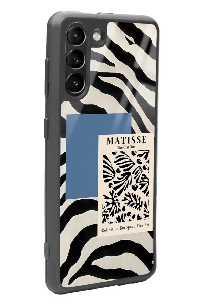 Samsung S21 Zebra Matısse Tasarımlı Glossy Telefon Kılıfı