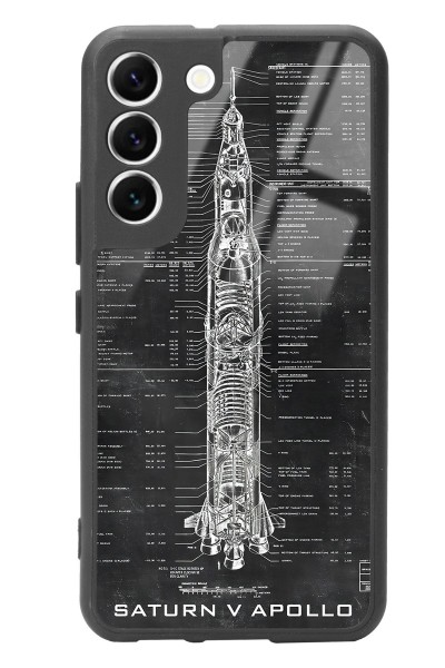 Samsung S22 Apollo Plan Tasarımlı Glossy Telefon Kılıfı