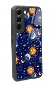 Samsung S22 Ay Güneş Pijama Tasarımlı Glossy Telefon Kılıfı