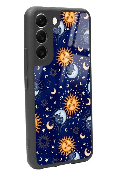 Samsung S22 Ay Güneş Pijama Tasarımlı Glossy Telefon Kılıfı