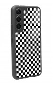 Samsung S22 Damalı Tasarımlı Glossy Telefon Kılıfı