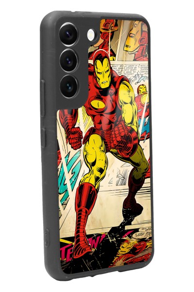 Samsung S22 Iron Man Demir Adam Tasarımlı Glossy Telefon Kılıfı