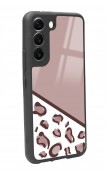 Samsung S22 Kahve Leopar Tasarımlı Glossy Telefon Kılıfı