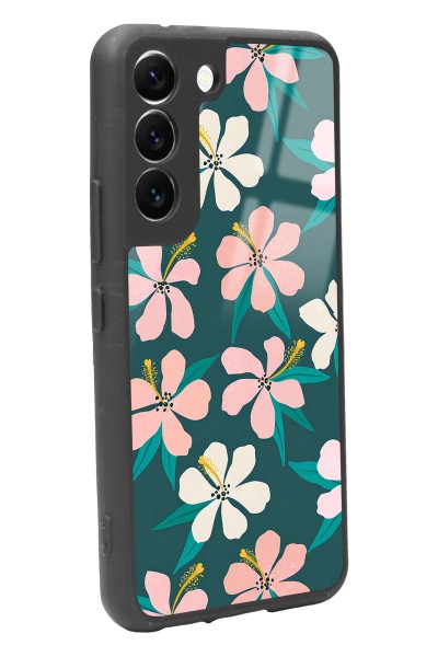 Samsung S22 Leaf Flovers Tasarımlı Glossy Telefon Kılıfı