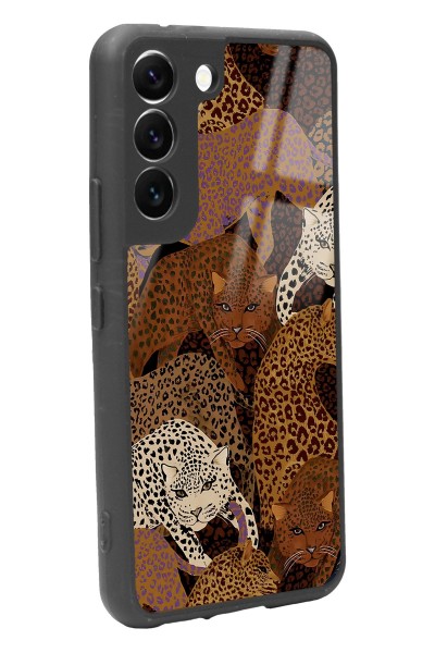Samsung S22 Leoparlar Tasarımlı Glossy Telefon Kılıfı