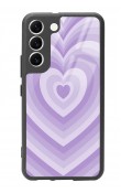 Samsung S22 Lila Kalp Tasarımlı Glossy Telefon Kılıfı