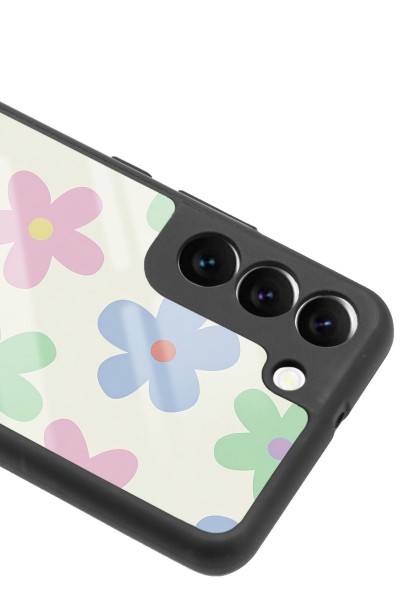Samsung S22 Nude Çiçek Tasarımlı Glossy Telefon Kılıfı