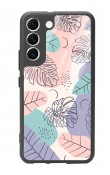 Samsung S22 Nude Yapraklar Tasarımlı Glossy Telefon Kılıfı