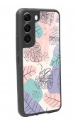 Samsung S22 Nude Yapraklar Tasarımlı Glossy Telefon Kılıfı