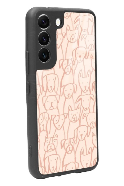 Samsung S22 Pink Dog Tasarımlı Glossy Telefon Kılıfı
