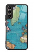 Samsung S22 Plus Atlantic Map Tasarımlı Glossy Telefon Kılıfı