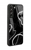 Samsung S22 Plus Black Wave Tasarımlı Glossy Telefon Kılıfı