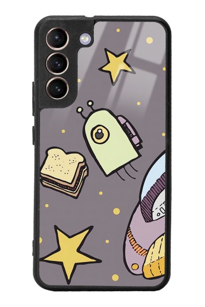 Samsung S22 Plus Doodle Jump Tasarımlı Glossy Telefon Kılıfı