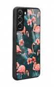 Samsung S22 Plus Flamingo Leaf Tasarımlı Glossy Telefon Kılıfı