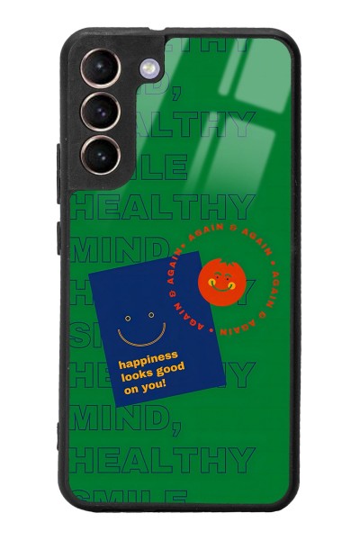 Samsung S22 Plus Happy Green Tasarımlı Glossy Telefon Kılıfı