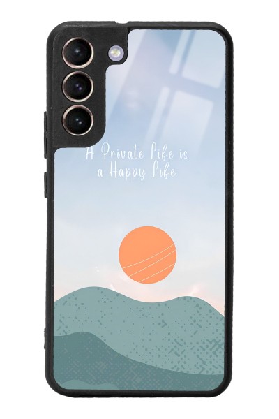 Samsung S22 Plus Happy Life Tasarımlı Glossy Telefon Kılıfı