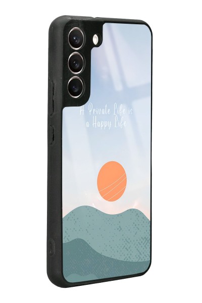 Samsung S22 Plus Happy Life Tasarımlı Glossy Telefon Kılıfı