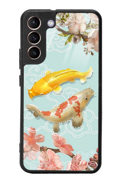 Samsung S22 Plus Koi Balığı Tasarımlı Glossy Telefon Kılıfı