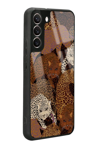 Samsung S22 Plus Leoparlar Tasarımlı Glossy Telefon Kılıfı