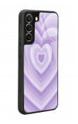 Samsung S22 Plus Lila Kalp Tasarımlı Glossy Telefon Kılıfı