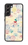 Samsung S22 Plus Mickey Stamp Tasarımlı Glossy Telefon Kılıfı