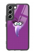 Samsung S22 Purple Angry Birds Tasarımlı Glossy Telefon Kılıfı
