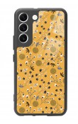 Samsung S22 Sarı Bindanlı Tasarımlı Glossy Telefon Kılıfı