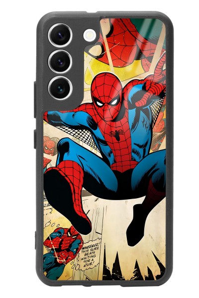 Samsung S22 Spider-man Örümcek Adam Tasarımlı Glossy Telefon Kılıfı
