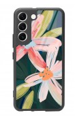 Samsung S22 Suluboya Çiçek Tasarımlı Glossy Telefon Kılıfı