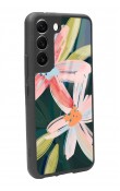 Samsung S22 Suluboya Çiçek Tasarımlı Glossy Telefon Kılıfı