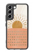 Samsung S22 Suluboya Güneş Tasarımlı Glossy Telefon Kılıfı