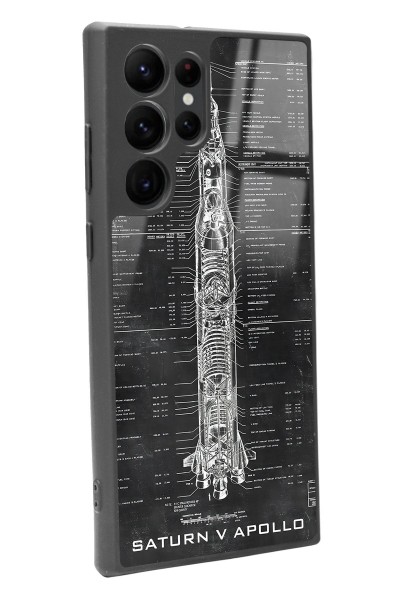 Samsung S22 Ultra Apollo Plan Tasarımlı Glossy Telefon Kılıfı