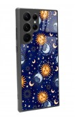 Samsung S22 Ultra Ay Güneş Pijama Tasarımlı Glossy Telefon Kılıfı