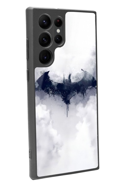 Samsung S22 Ultra Beyaz Batman Tasarımlı Glossy Telefon Kılıfı