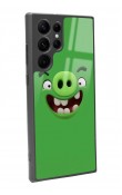 Samsung S22 Ultra Green Angry Birds Tasarımlı Glossy Telefon Kılıfı