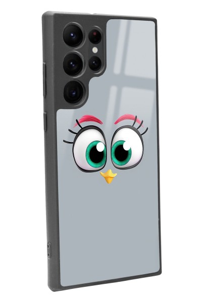 Samsung S22 Ultra Grey Angry Birds Tasarımlı Glossy Telefon Kılıfı