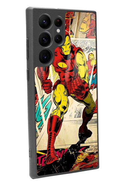 Samsung S22 Ultra Iron Man Demir Adam Tasarımlı Glossy Telefon Kılıfı
