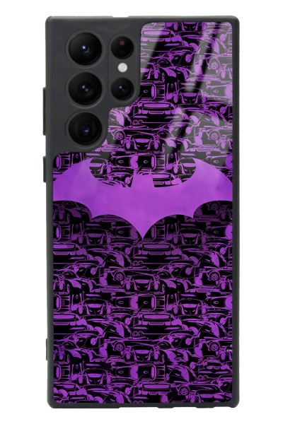 Samsung S22 Ultra Lila Batman Tasarımlı Glossy Telefon Kılıfı