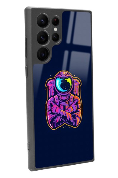Samsung S22 Ultra Neon Astronot Tasarımlı Glossy Telefon Kılıfı