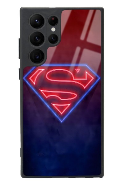 Samsung S22 Ultra Neon Superman Tasarımlı Glossy Telefon Kılıfı